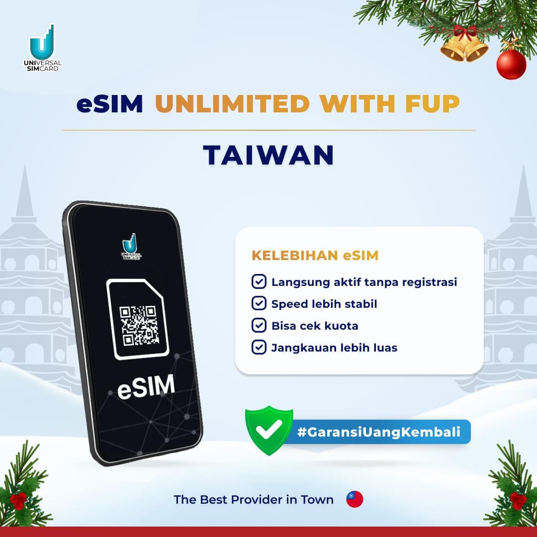 Unisim eSIM Taiwan Unlimited With FUP & True Unlimited