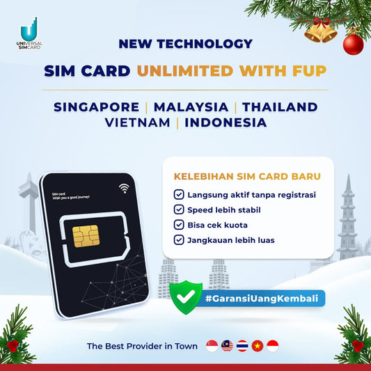 UniSim Simcard Asean Unlimited with FUP & True Unlimited ( SG, Malay, Thai, Indo, Vietnam )
