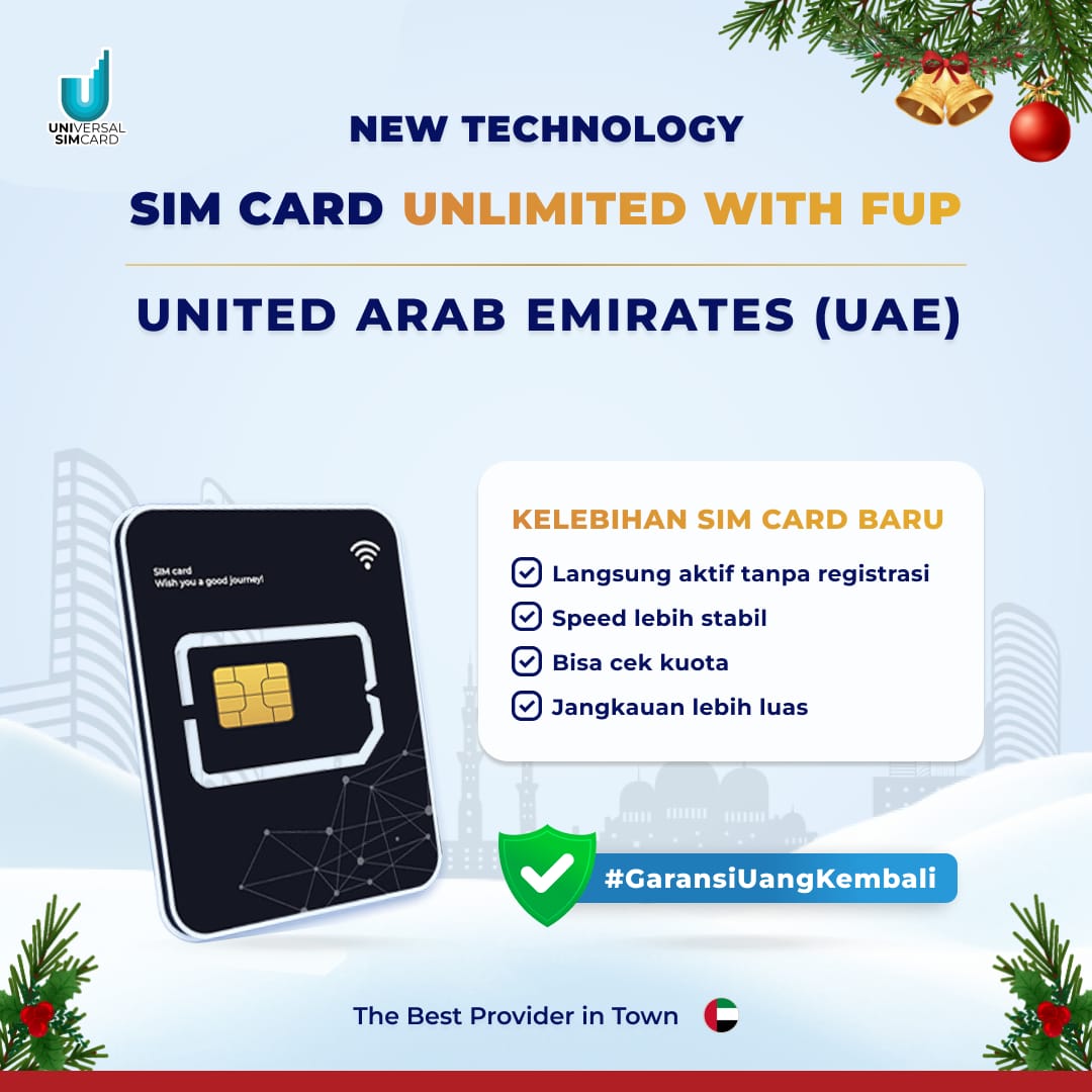 Unisim Simcard United Arab Emirates (UAE) Unlimited with FUP & True Unlimited