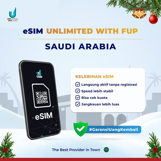 Unisim eSIM Saudi Arabia Unlimited With FUP  & True Unlimited