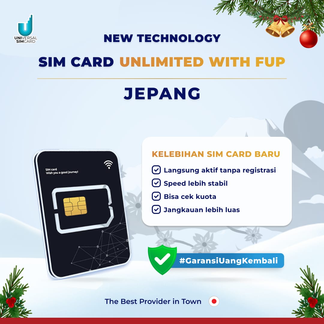 UniSim Simcard Jepang Unlimited with FUP & True Unlimited Provider Softbank