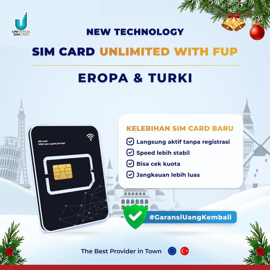 UniSim Simcard Europe + Turkey Unlimited with FUP  & True Unlimited