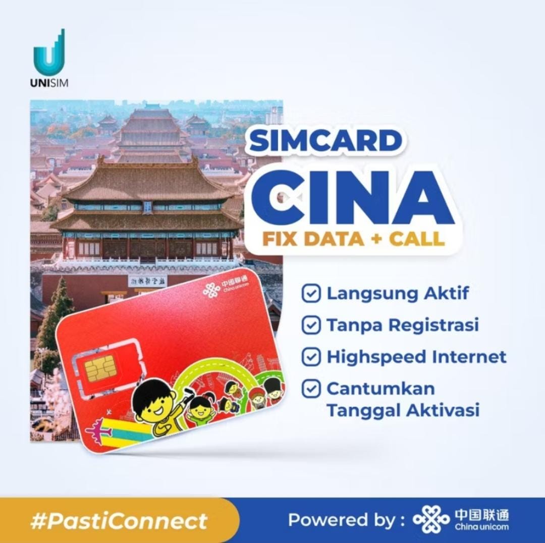 UniSim Local Simcard China Mainland