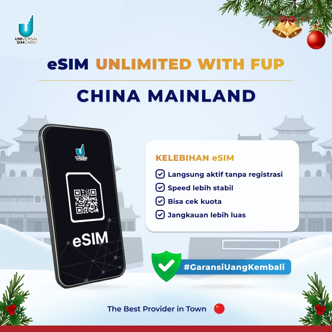 UniSim eSIM China Mainland Unlimited with FUP & True Unlimited