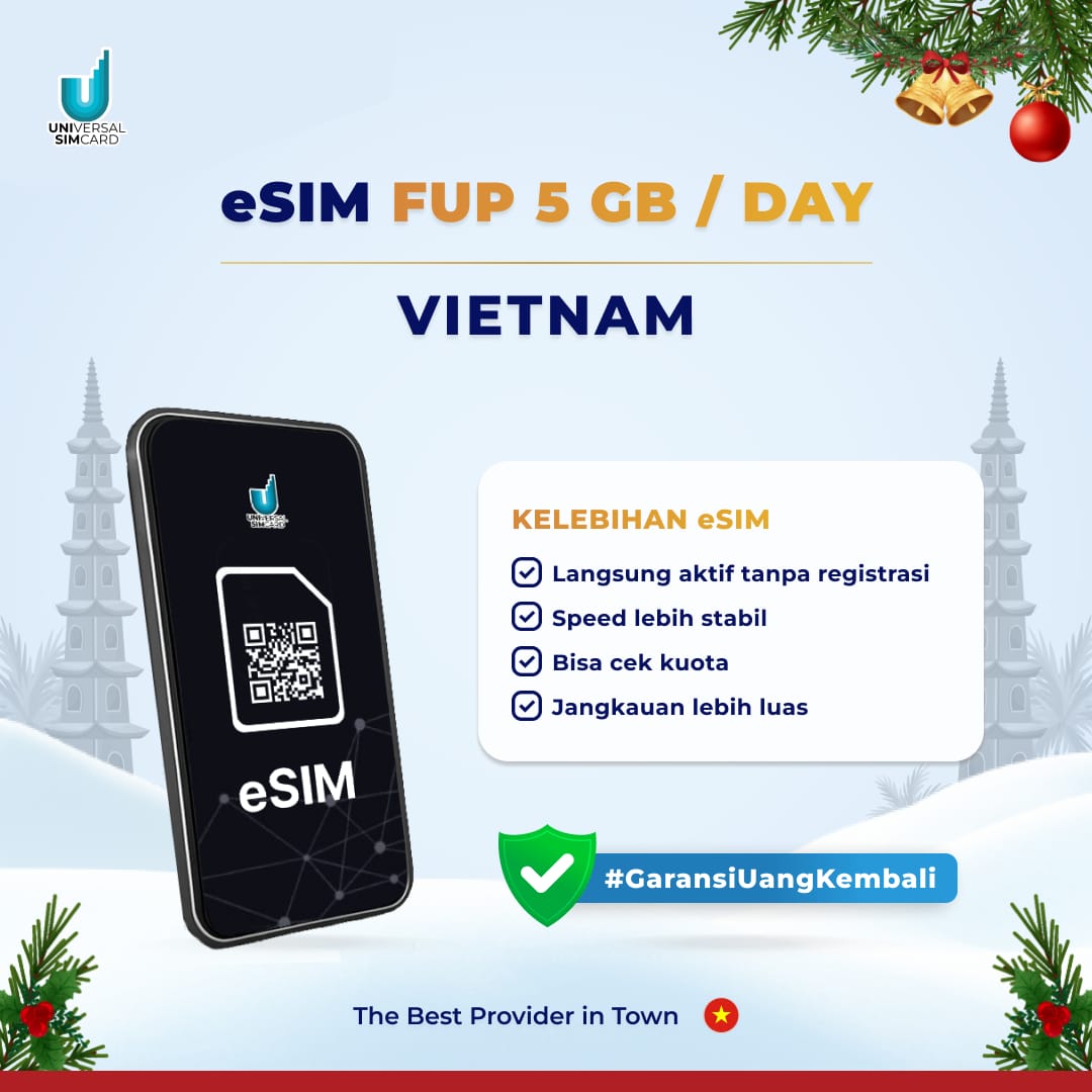 Unisim eSIM Vietnam Unlimited (FUP 5GB/Day)
