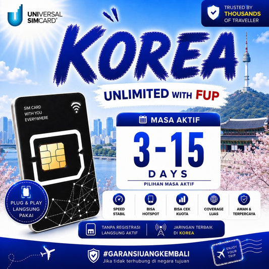 Simcard KOREA Unlimited with FUP & True Unlimited UNISIM