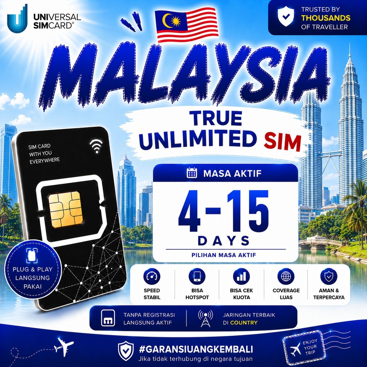 Sim Card Malaysia True Unlimited UNISIM