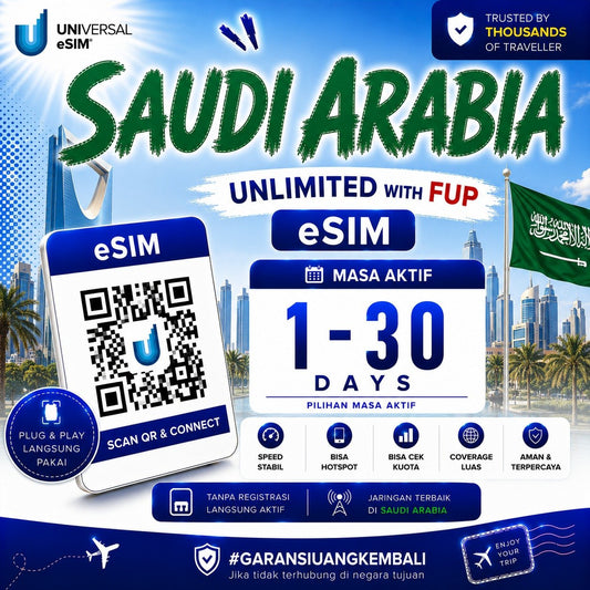 eSIM Saudi Arabia Unlimited With FUP  & True Unlimited UNISIM