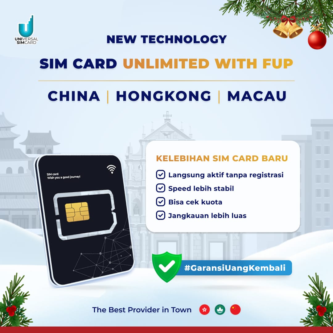 Unisim Simcard China Hongkong Macau Unlimited with FUP & True Unlimited