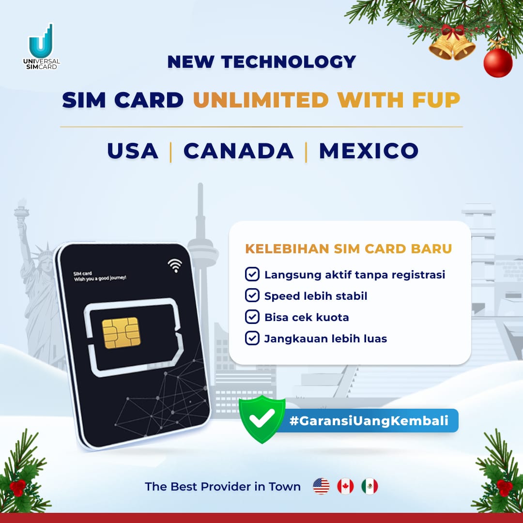 UniSim Simcard USA, CANADA, MEXICO Unlimited With FUP & True Unlimited