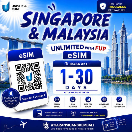eSIM Singapore & Malaysia Unlimited With FUP & True Unlimited UNISIM