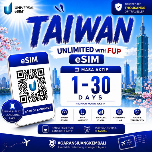 eSIM Taiwan Unlimited With FUP & True Unlimited UNISIM