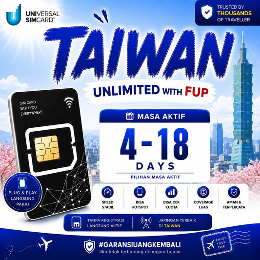 Sim Card Taiwan Unlimited with FUP & True Unlimited UNISIM