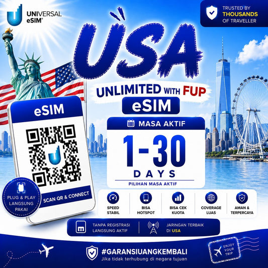 eSIM USA Only Unlimited With FUP  & True Unlimited UNISIM