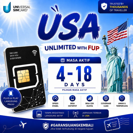 Sim Card USA Only Unlimited FUP & True Unlimited UNISIM